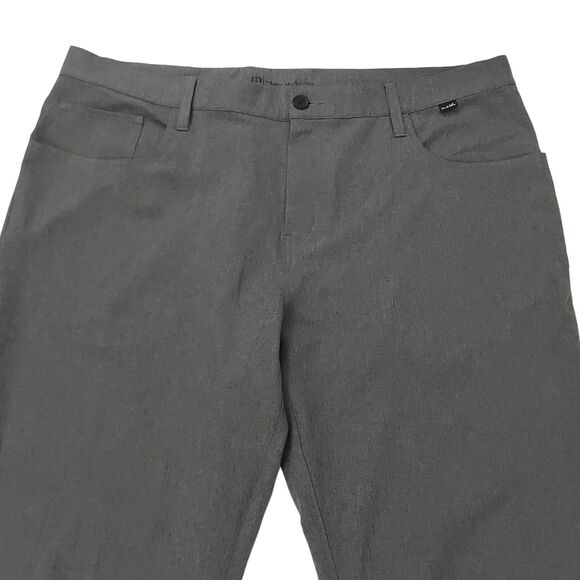 Travis Mathew Performance Pants Mens 40x33 Gray Straight Leg Golf Casual Chino - Picture 2 of 11